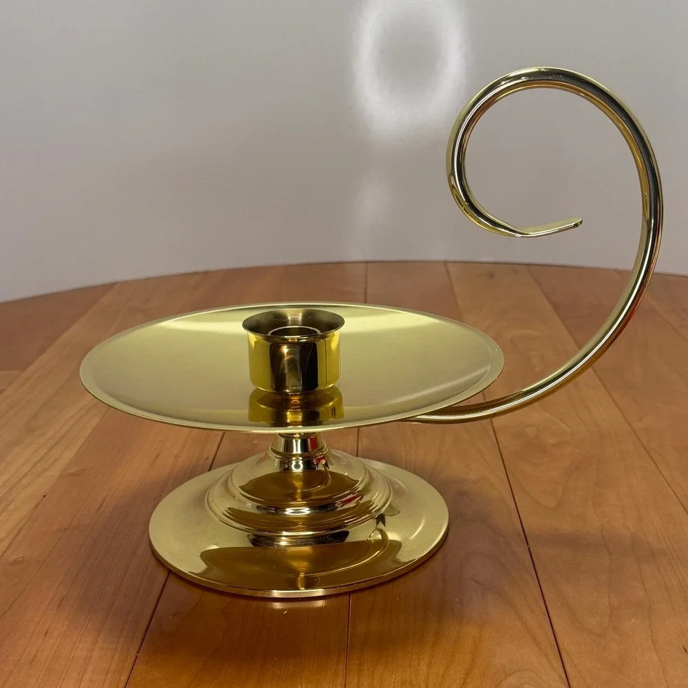 Baldwin Brass Chamberstick Candle Holder – Large 10.5